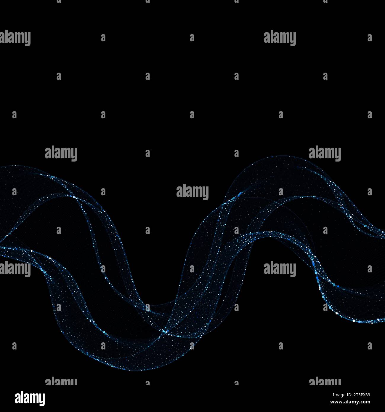 Blue vector wave with glitter. Vector background Stock Photo - Alamy