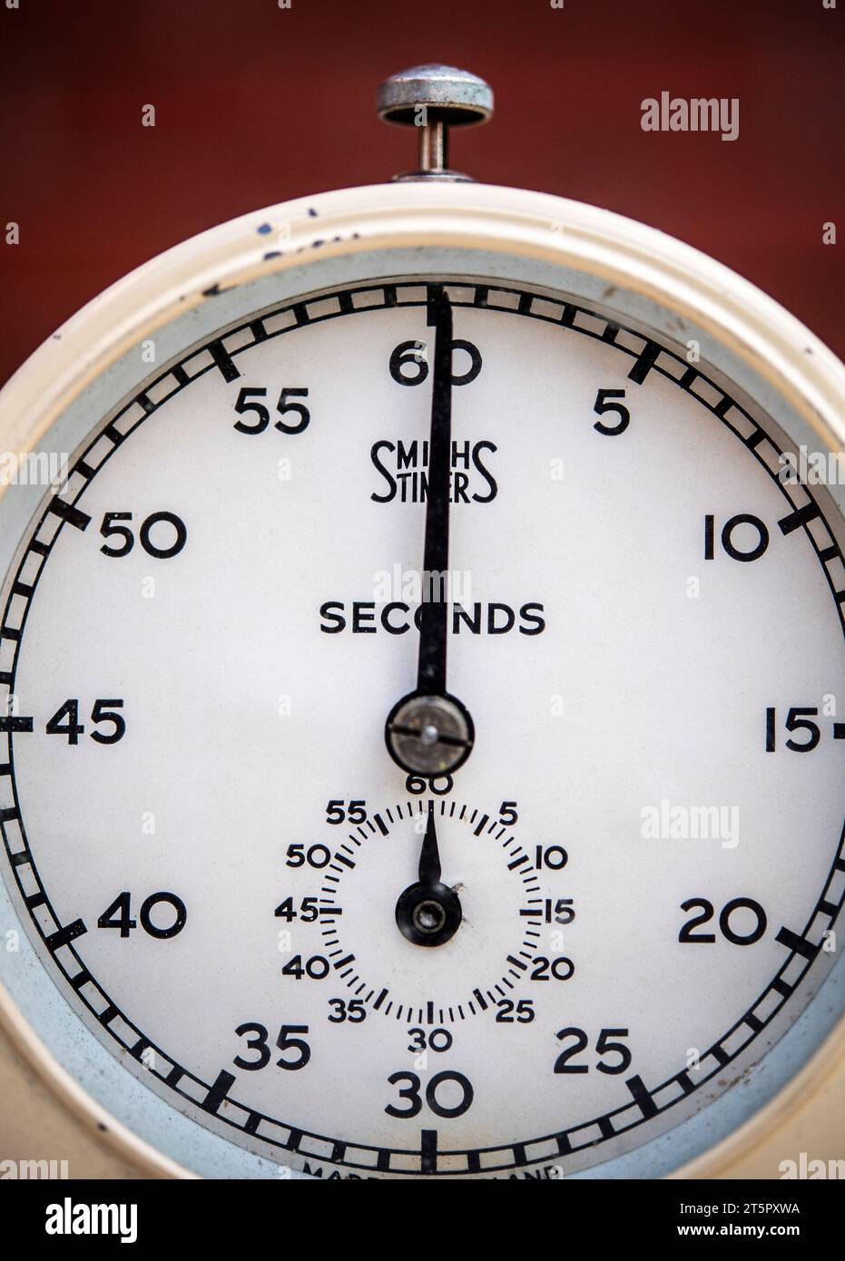 Closeup of an oldfashioned laboratory stop clock Stock Photo Alamy