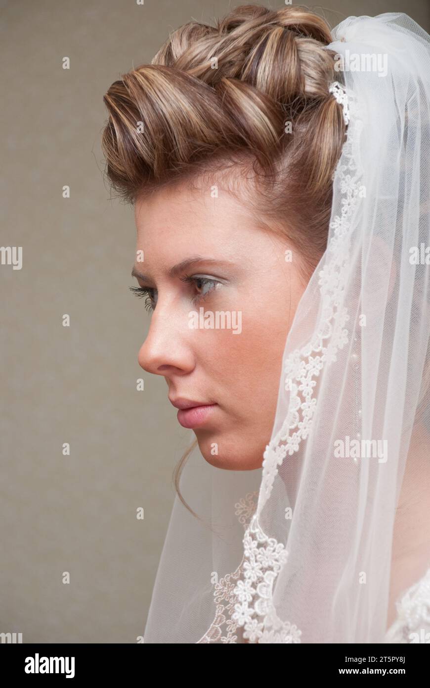 Portrait bride up hairstyle hi-res stock photography and images - Alamy