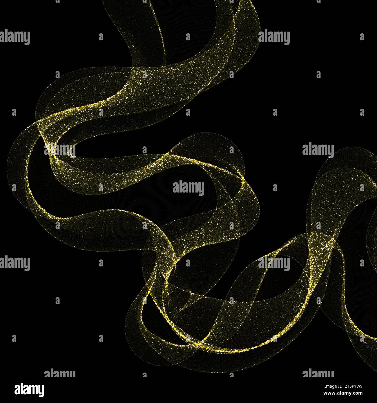 Abstract golden wave with glitter particles. Design element Stock Photo ...