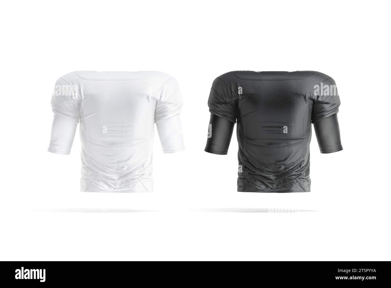Blank black and white american football jersey mockup, front view Stock Photo Alamy