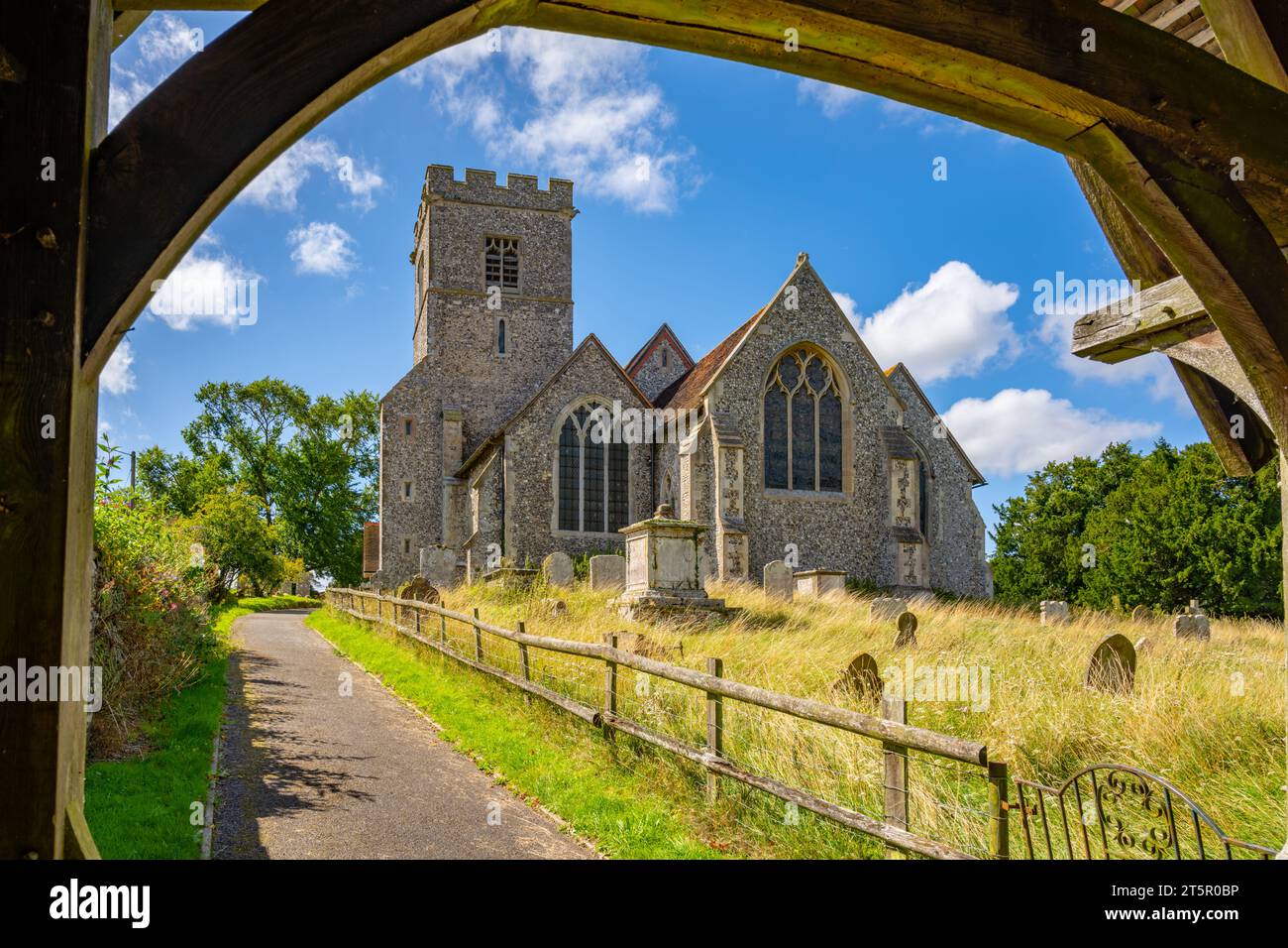 St Michael and All Angels Parish Church, Throwley Stock Photo
