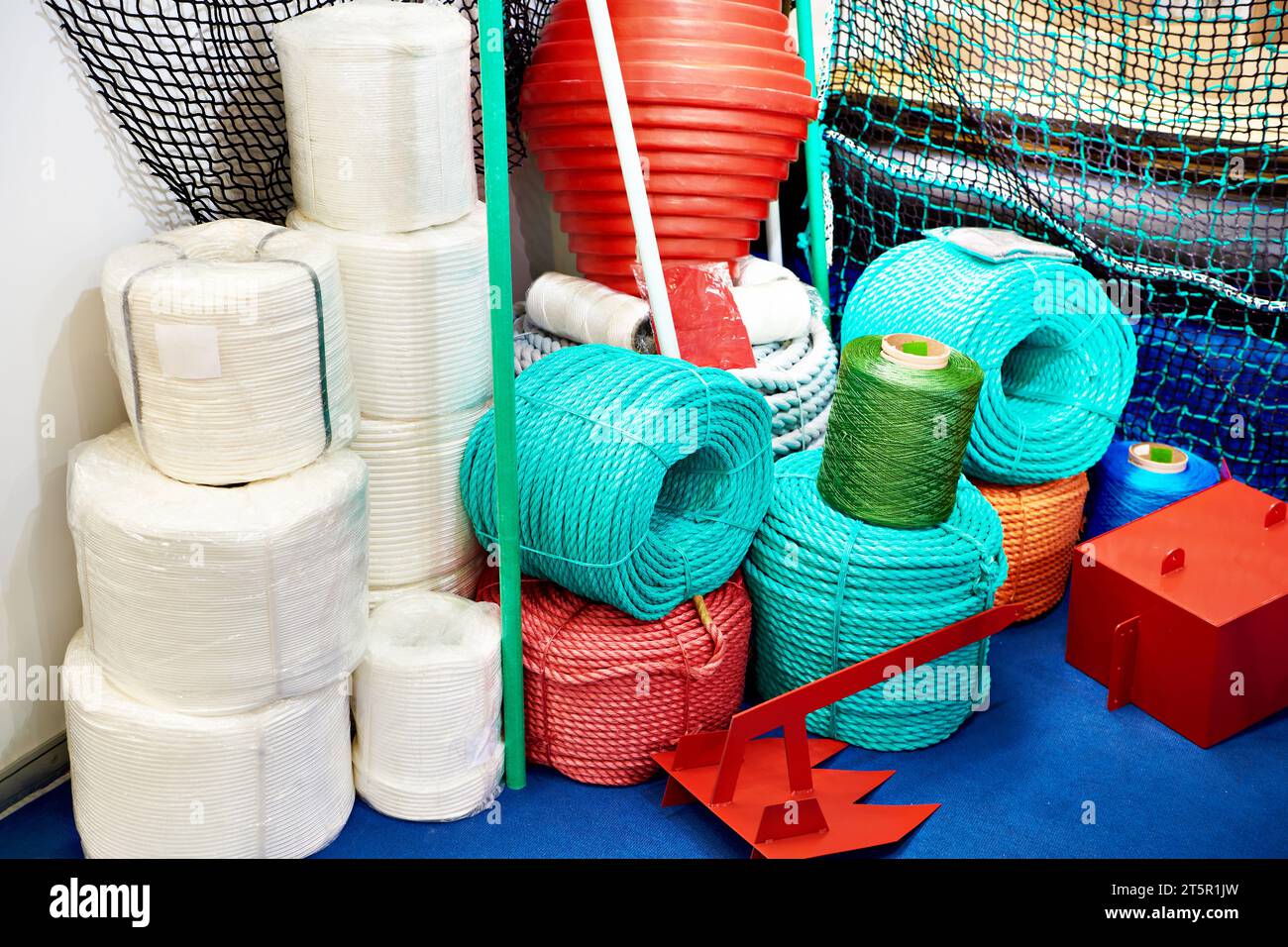 Su Rival Fishing Ropes Fishing ropes in the shop Stock Photo - Alamy