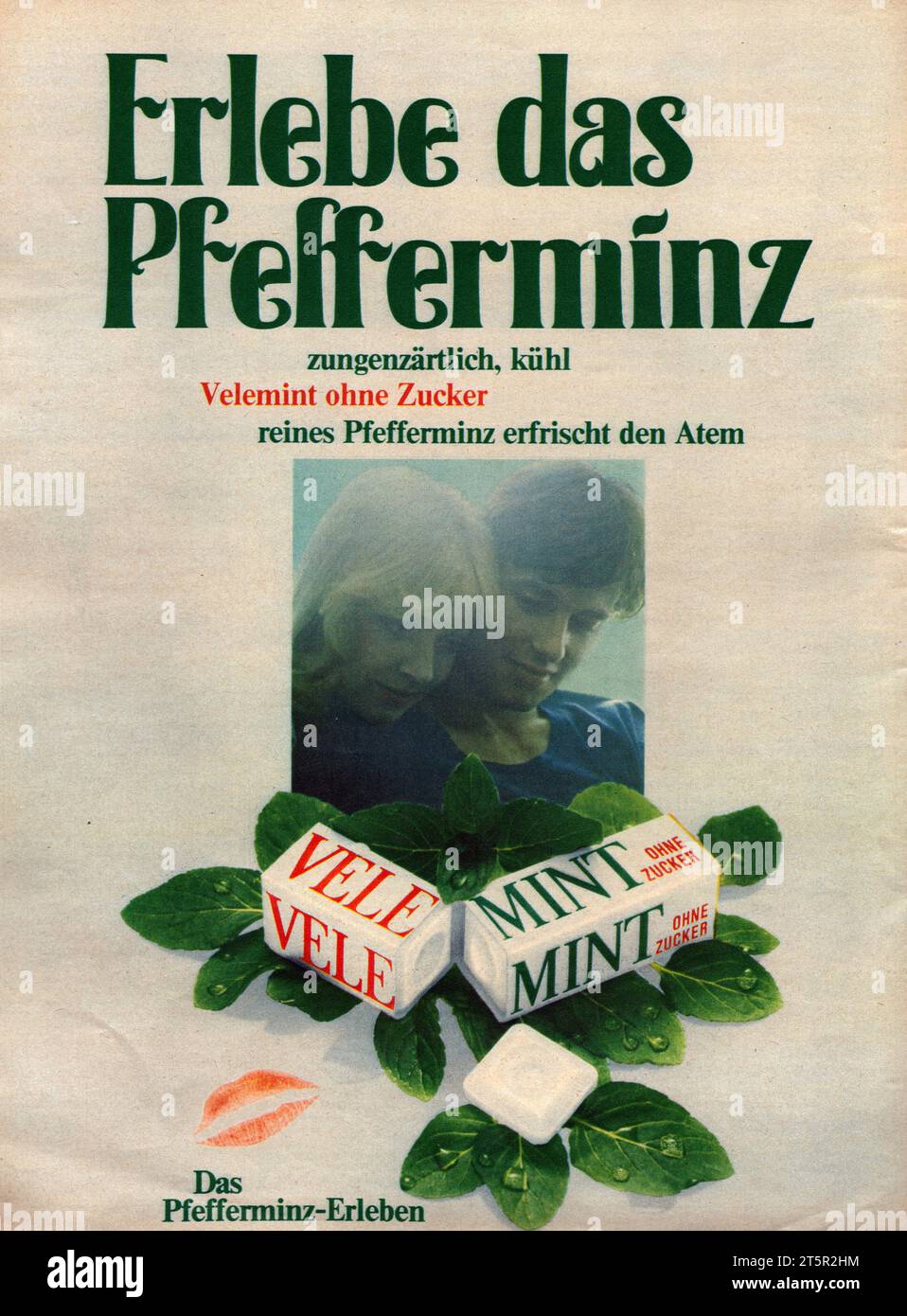 Pfefferminz Velemint ohne Zucker vintage German chewing gum ...