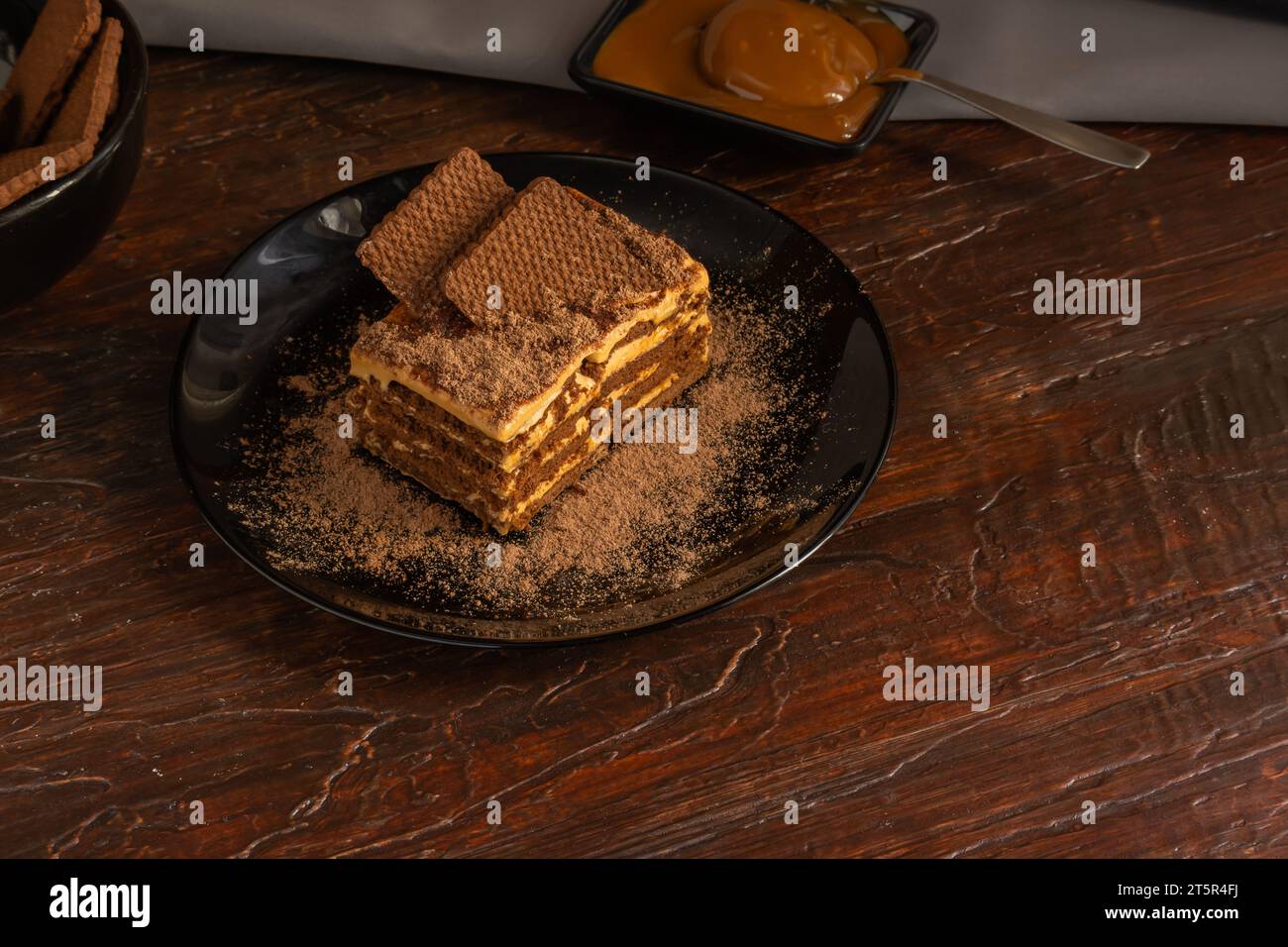 Chocotorta typical dessert from Argentina. Made with dulce de leche