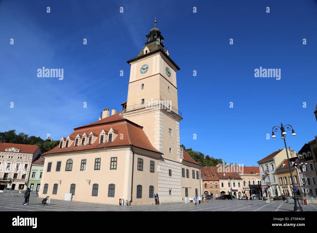 Casa Sfatului (Old Town Hall), Piața Sfatului (Council Square), Old Town, Braşov, Braşov County, Transylvania, Romania, Europe Stock Photo