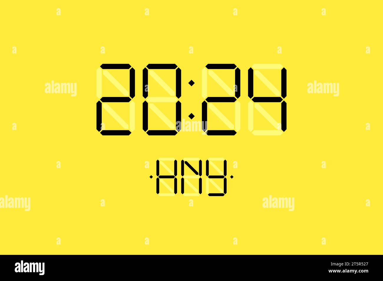 Happy New Year xmas holiday card with digital lcd electronic display