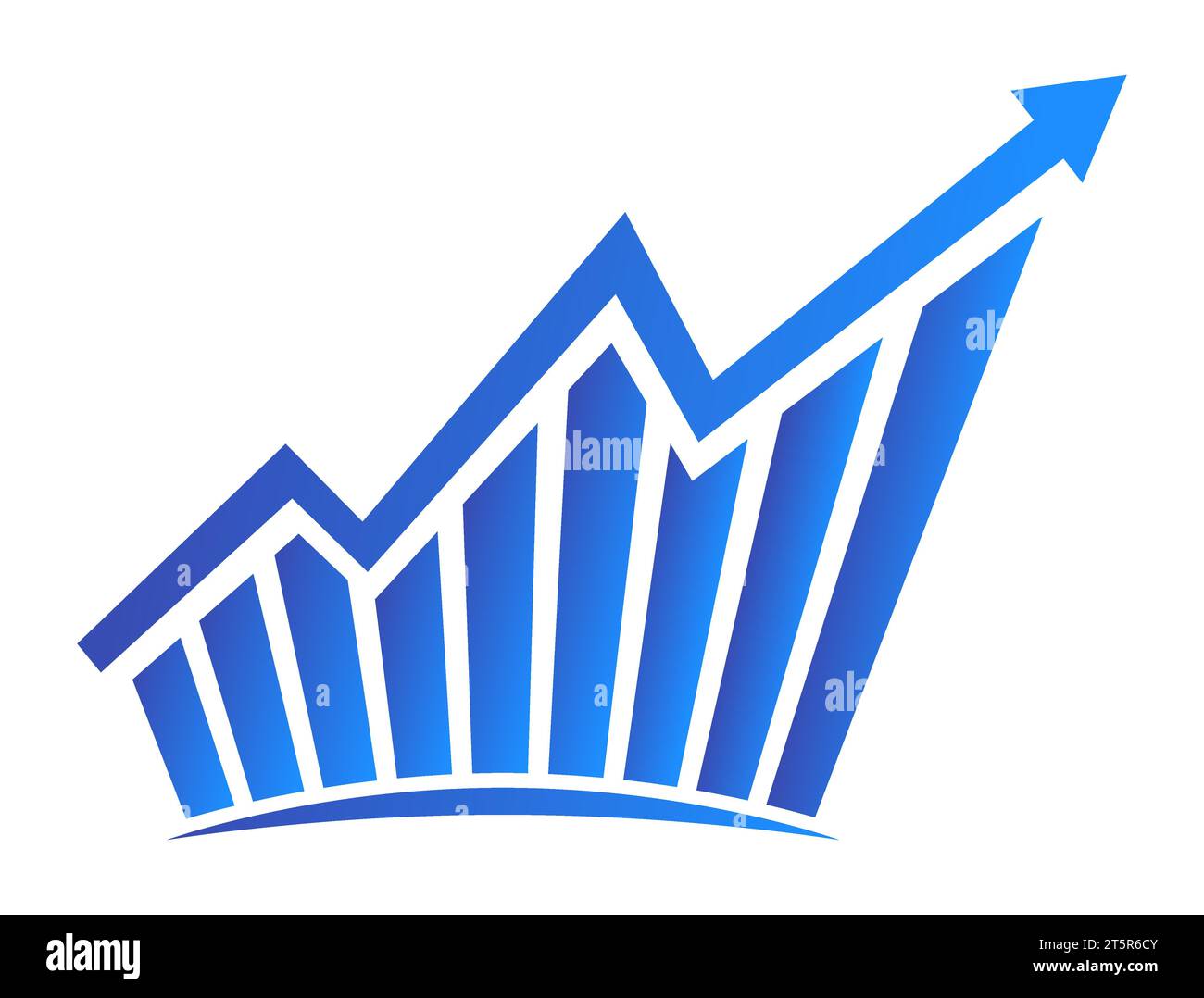 Graph logo with increase report. Diagram with rise and gain progress ...