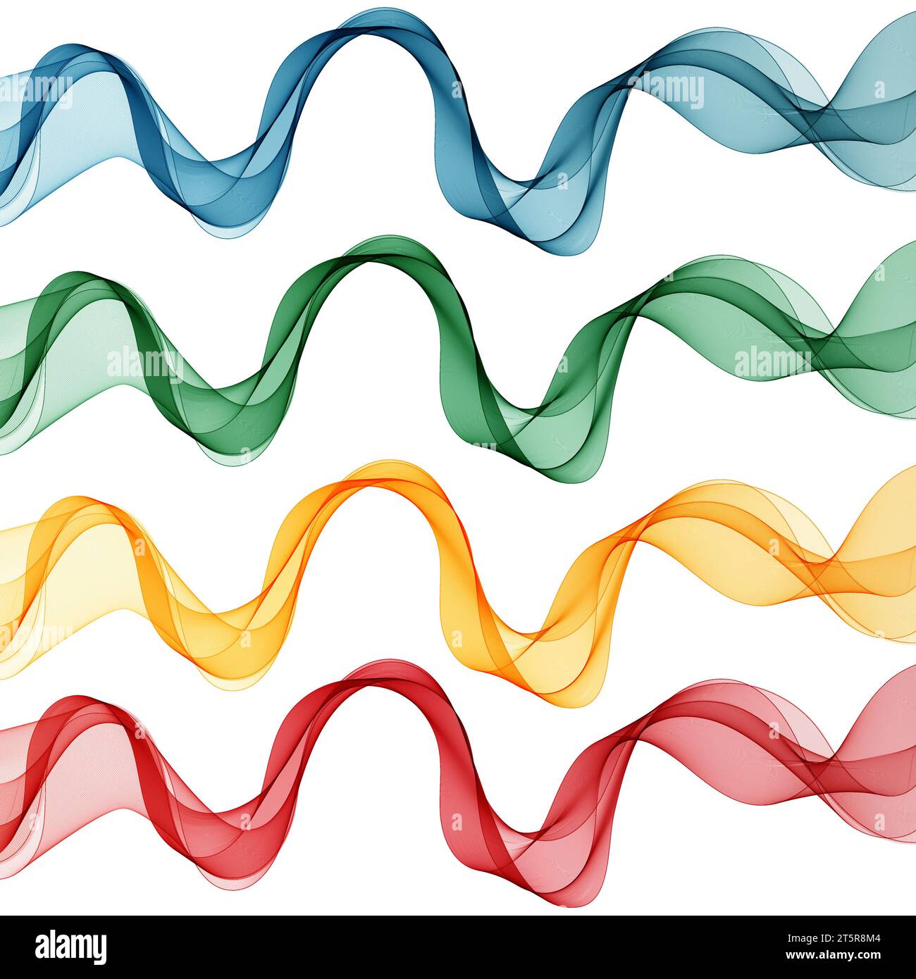 Set of colored waves. Vector abstract design elements Stock Photo - Alamy