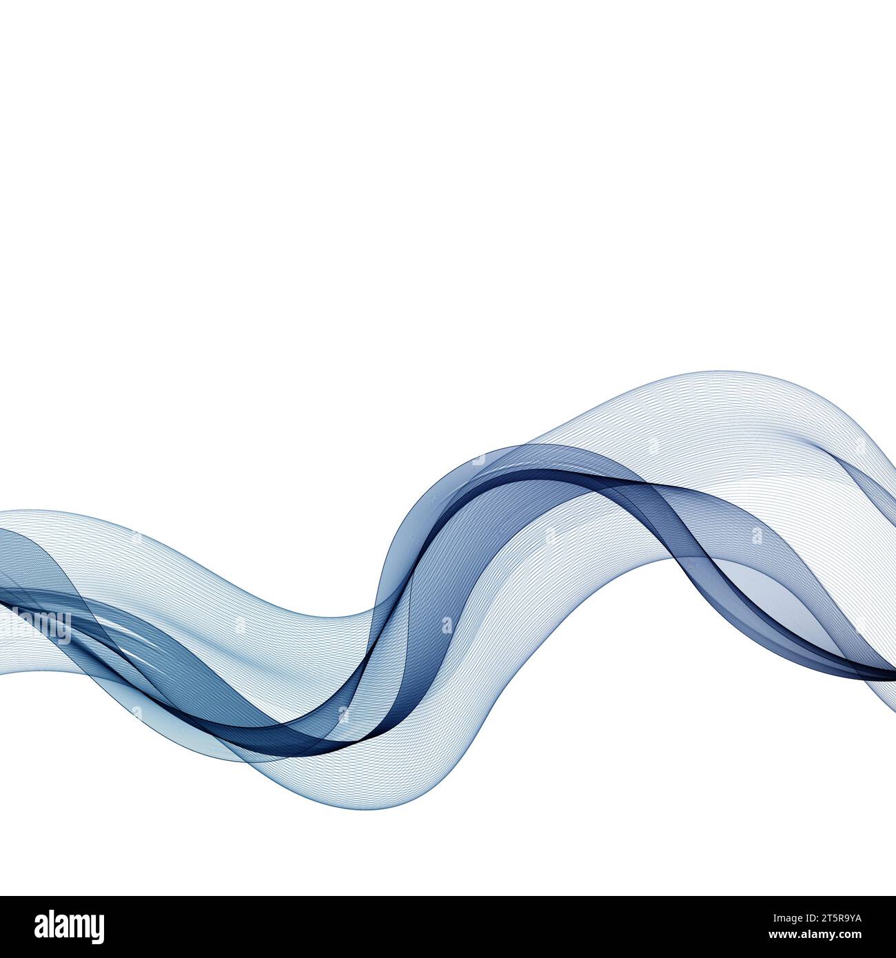 Blue abstract wave. vector curves Stock Photo - Alamy