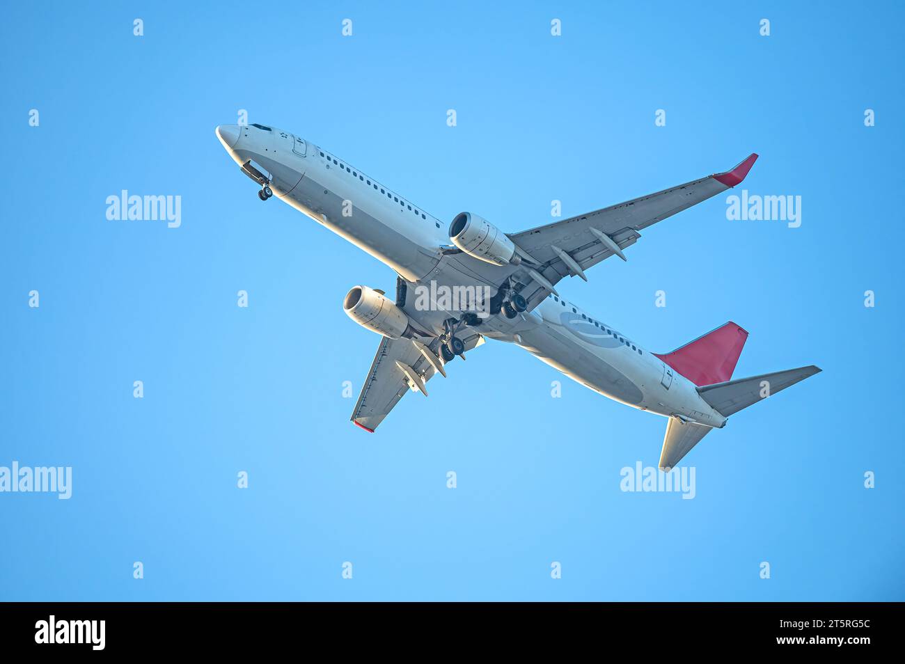 A passenger plane landing. Passenger plane flying in the sky. Aircraft