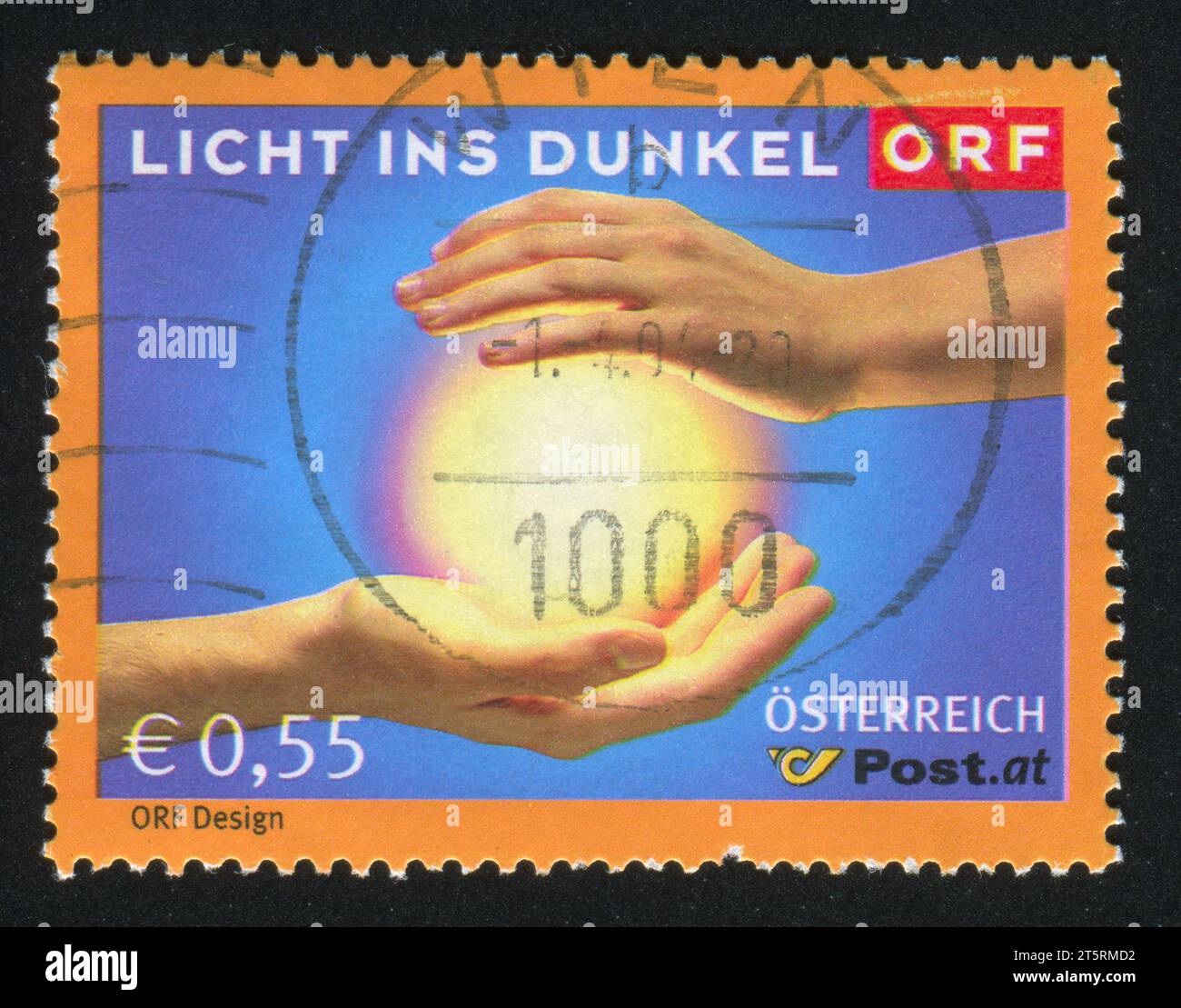 AUSTRIA - CIRCA 2003: stamp printed by Austria, shows Licht Ins Dunkel Fund-Raising Campaign for the Handicapped, circa 2003 Stock Photo