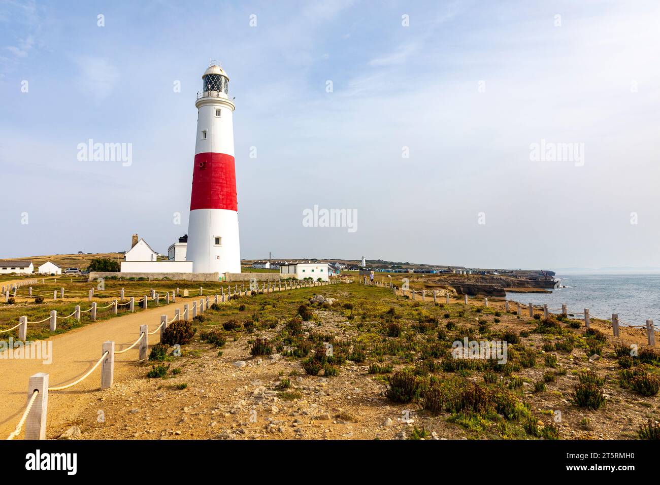 Portland Bill lighthouse and visitor centre, southernmost point of Dorset on the Isle of
