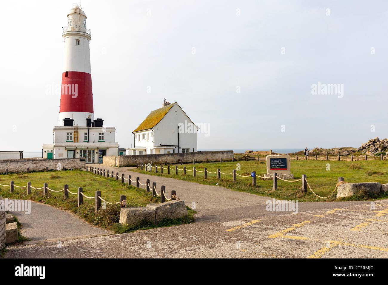 Portland Bill lighthouse and visitor centre, southernmost point of Dorset on the Isle of