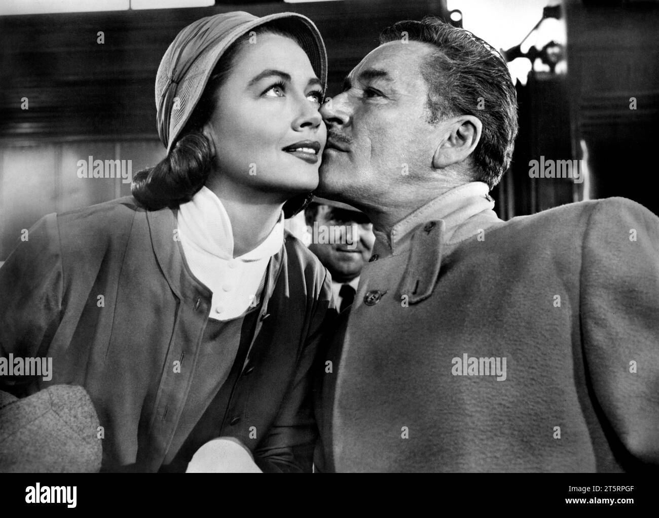 Dorothy Malone, Errol Flynn, on-set of the film, 'Too Much, Too Soon', Warner Bros., 1958 Stock Photo