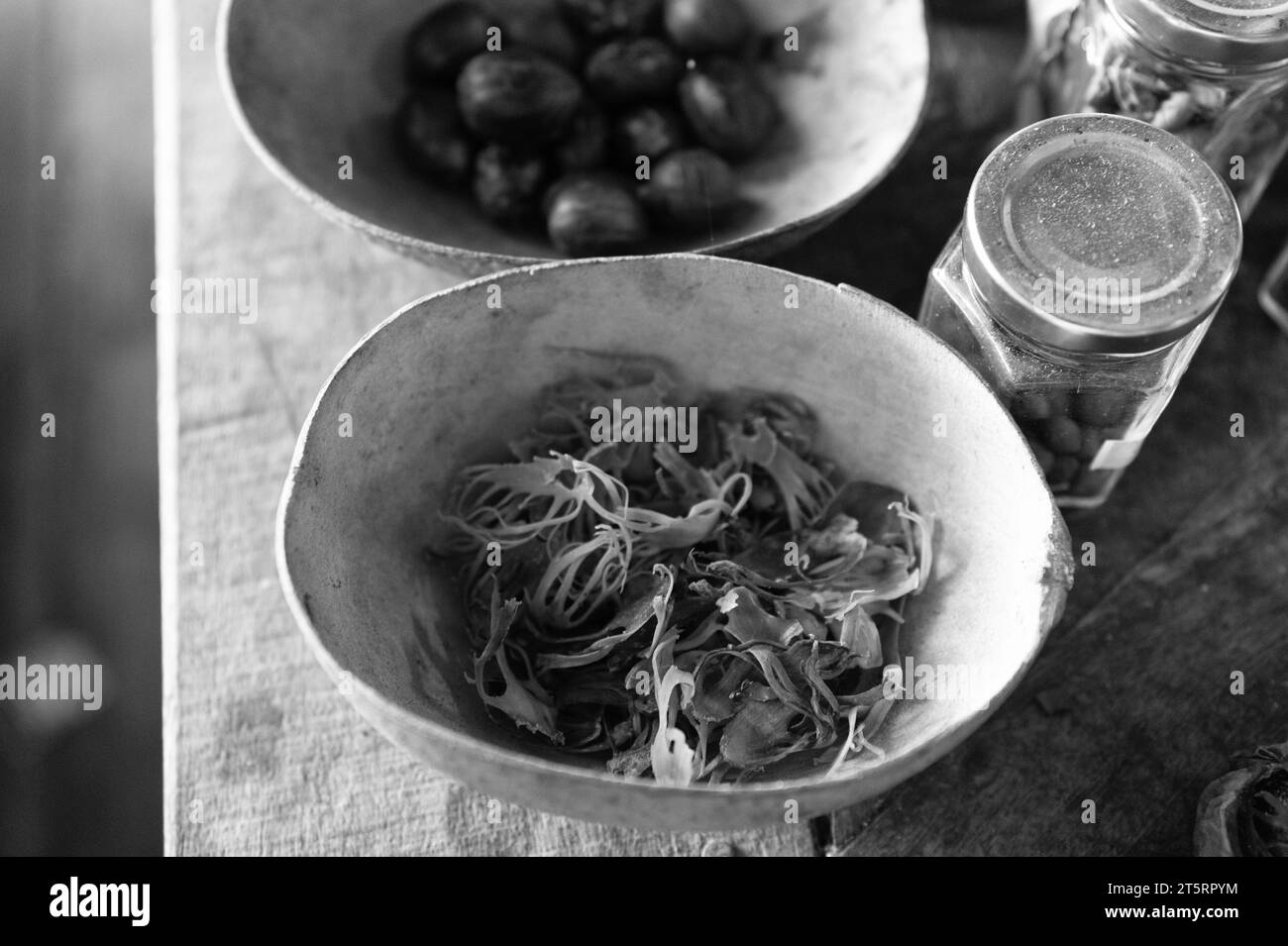 Nutmeg rind Black and White Stock Photos & Images Alamy