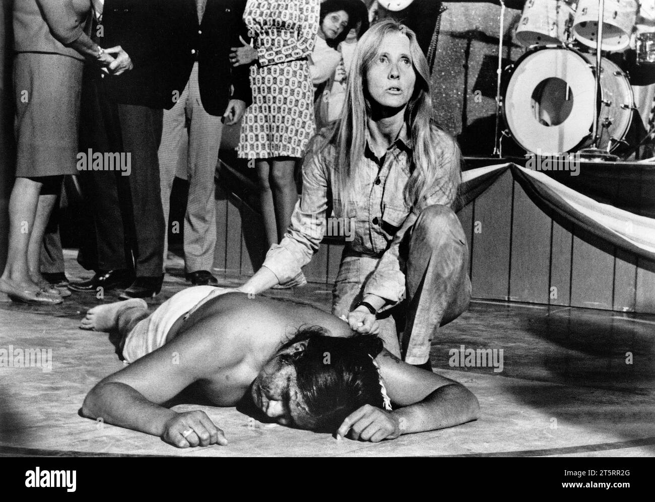 Delores Taylor, on-set of the film, 'The Trial of Billy Jack', Warner Bros., Taylor-Laughlin, 1974 Stock Photo