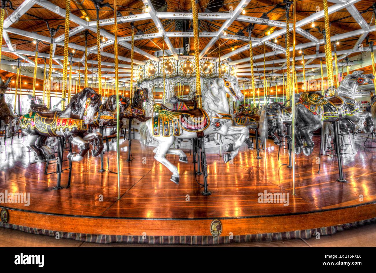 The Looff Carousel at Riverfront Park, Spokane, Washington Stock Photo