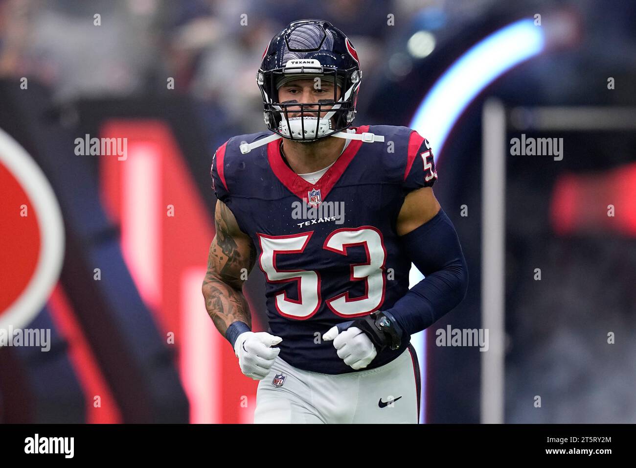 Houston Texans linebacker Blake Cashman (53) is introduced before an