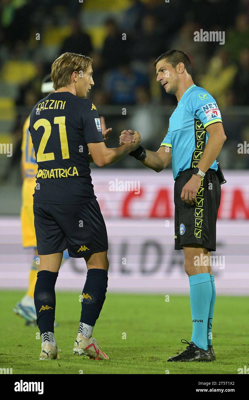 Gianluca Manganiello referee, during the first match of the Italian Serie B  football championship between Frosinone - Empoli final result 0-2, match p  Stock Photo - Alamy