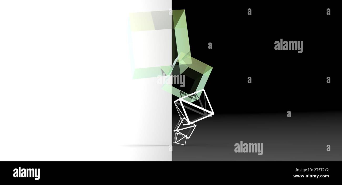 cube stacked rendering, computer generated images Stock Photo