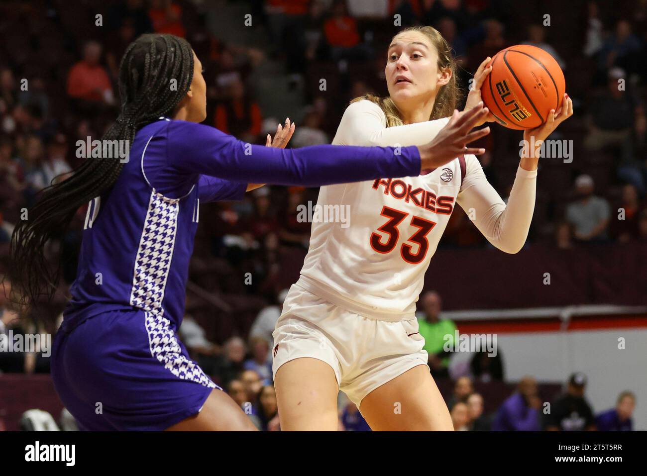 November 6, 2023 Virginia Tech Hokies center Elizabeth Kitley (33