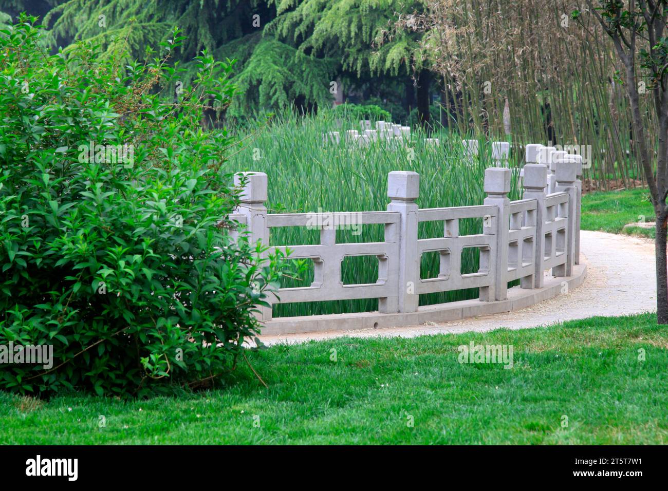 Rock Railing View Rock railing in a park, closeup of photo Stock Photo - Alamy