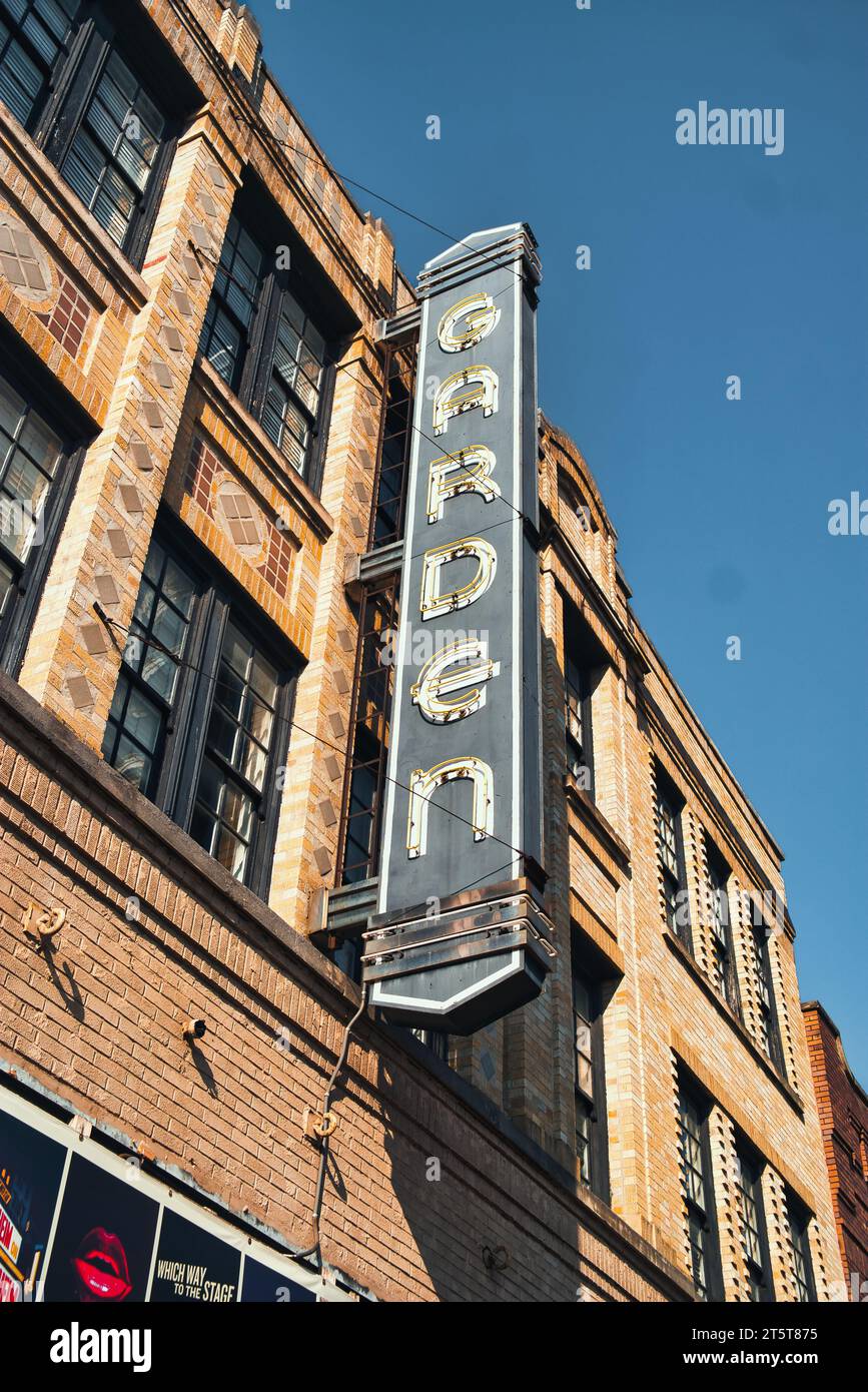 The old garden Theater in the short north area of Columbus Ohio Stock Photo