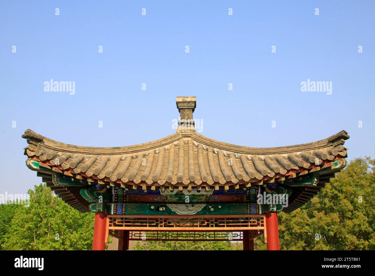 Chinese traditional building roof, closeup of photo Stock Photo