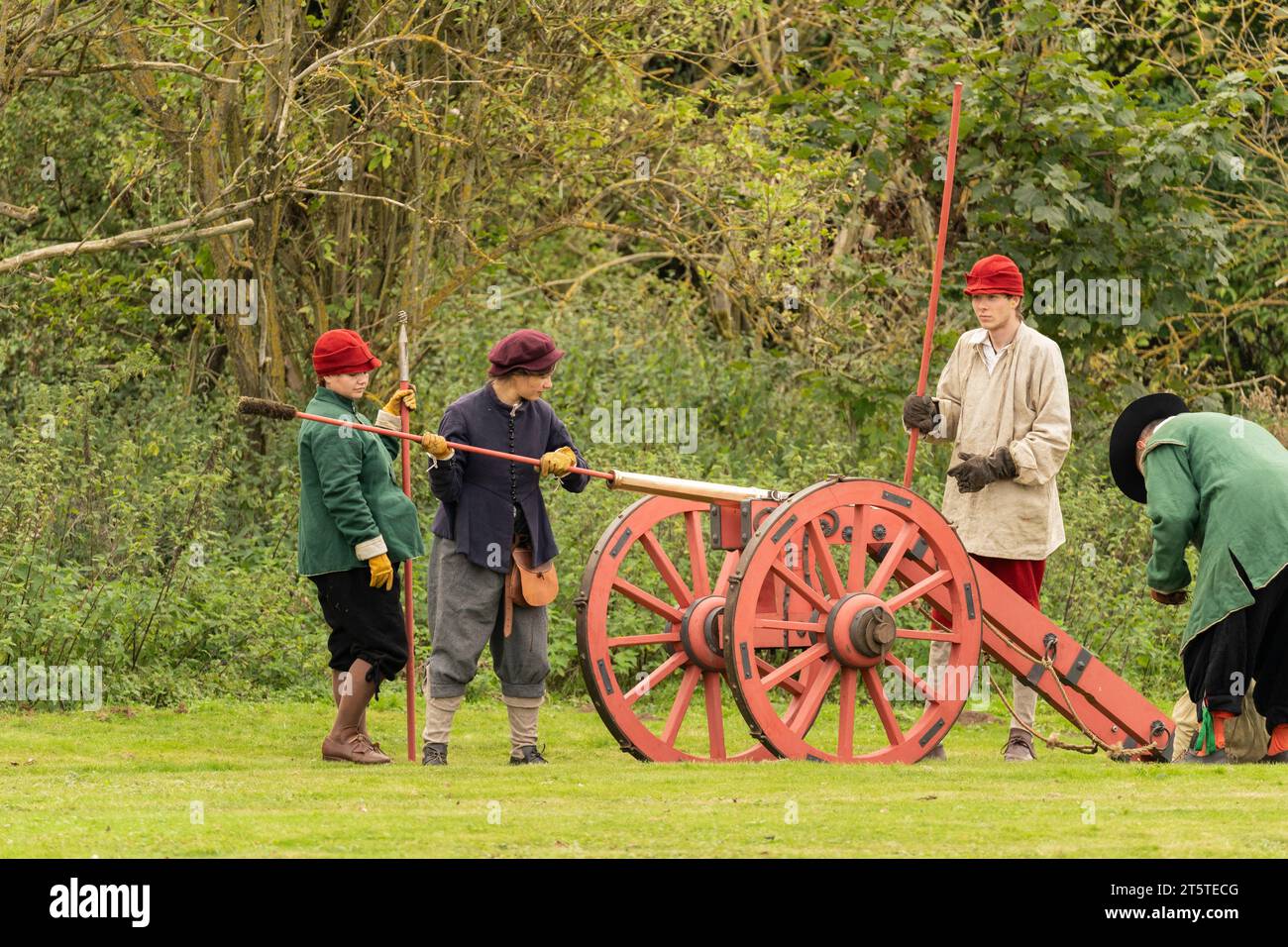 Historical reenactment of the Siege of Basing House, from the English