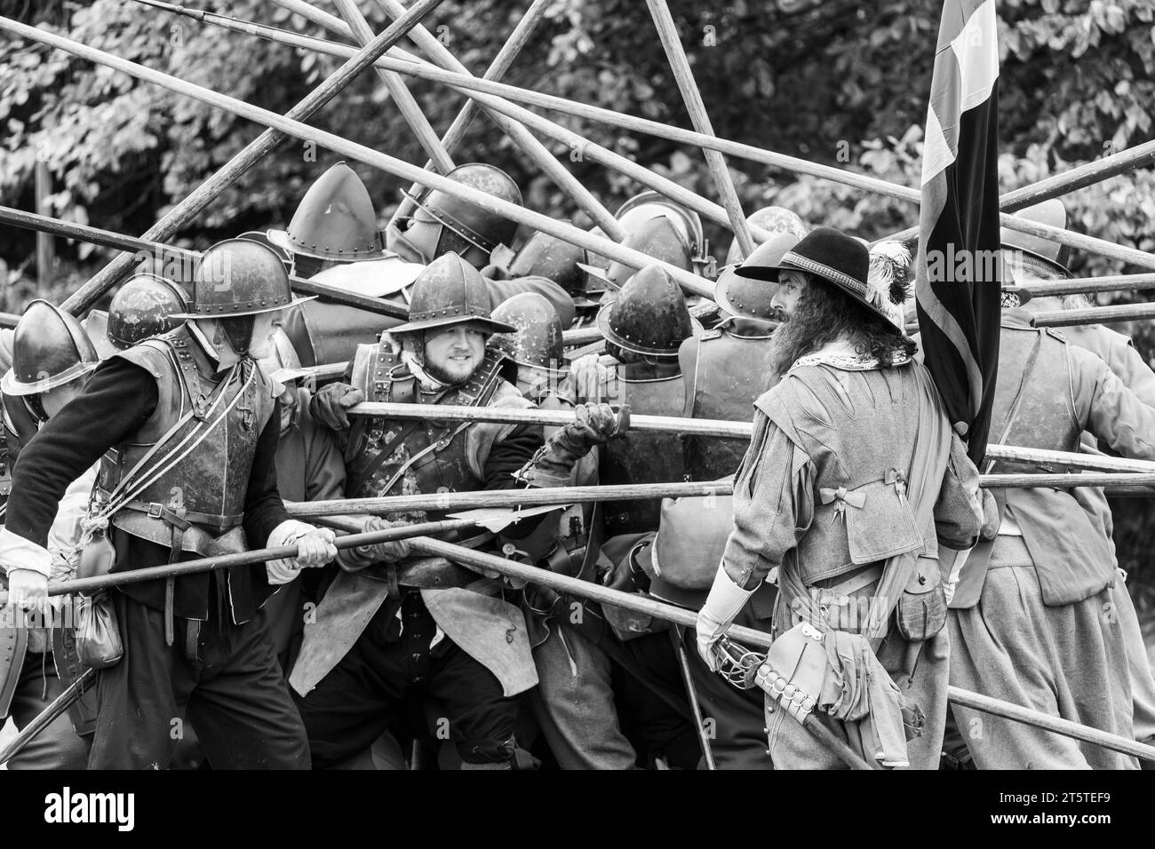 Historical reenactment of the Siege of Basing House, from the English