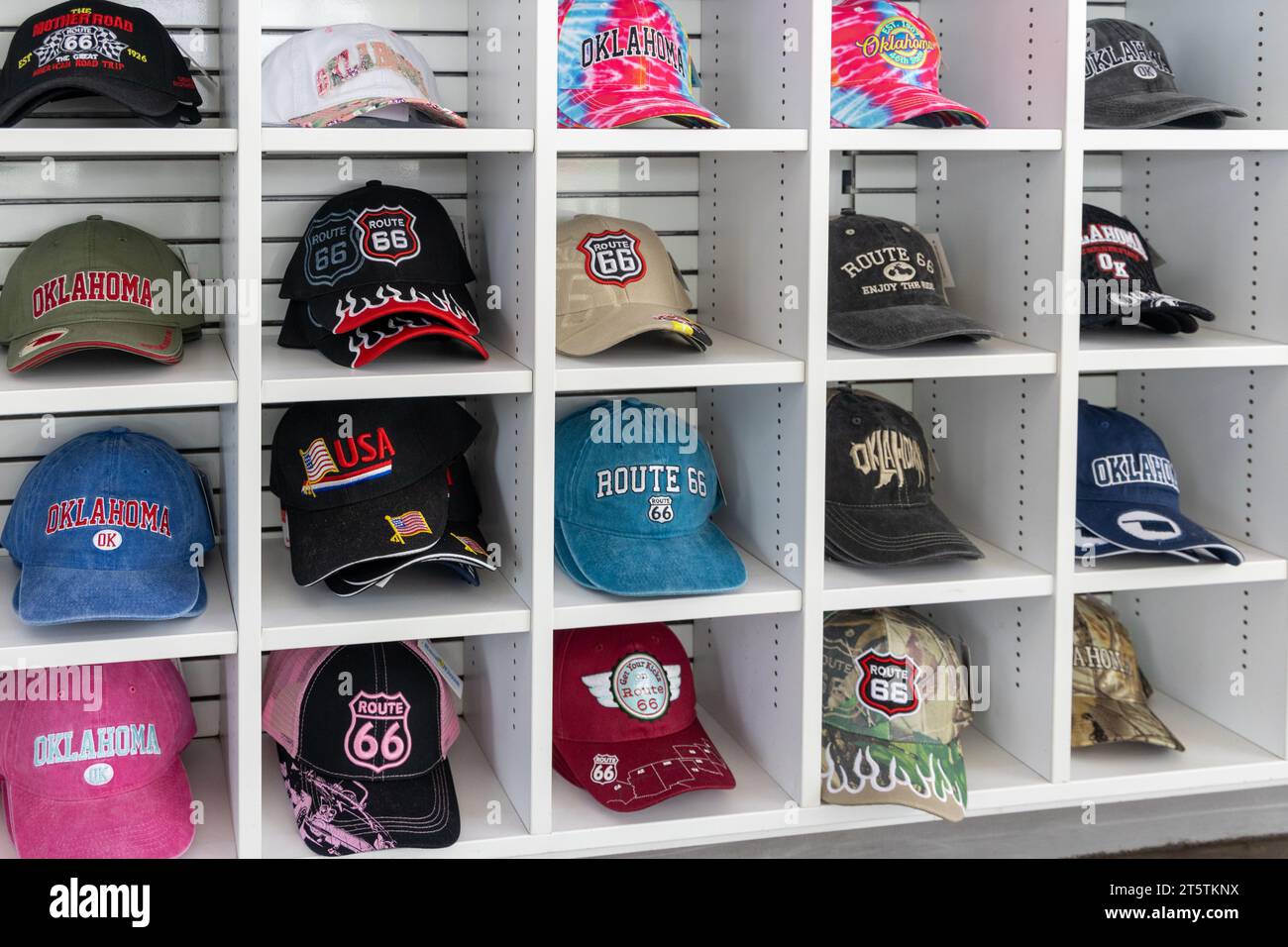 Arcadia, Oklahoma October 25th, 2023 Souvenir shop caps collection