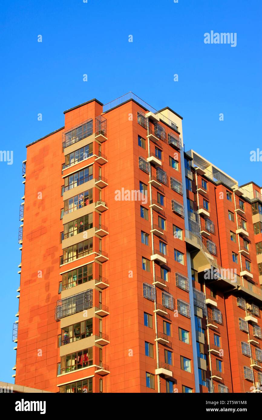High rise residential buildings under the blue sky Stock Photo - Alamy