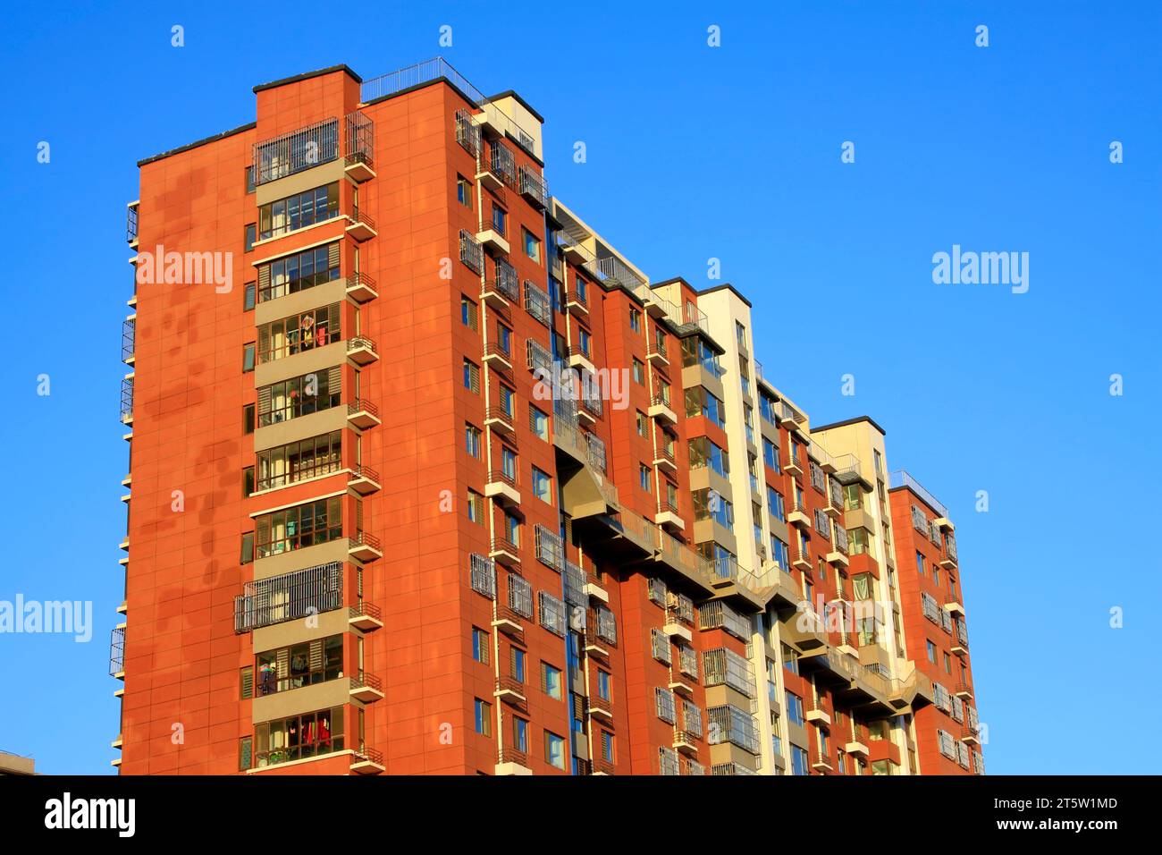 High rise residential buildings under the blue sky Stock Photo - Alamy