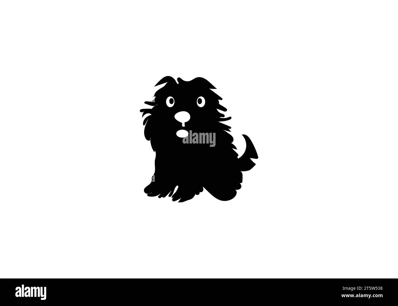 Biewer Terrier minimal style icon illustration design Stock Vector