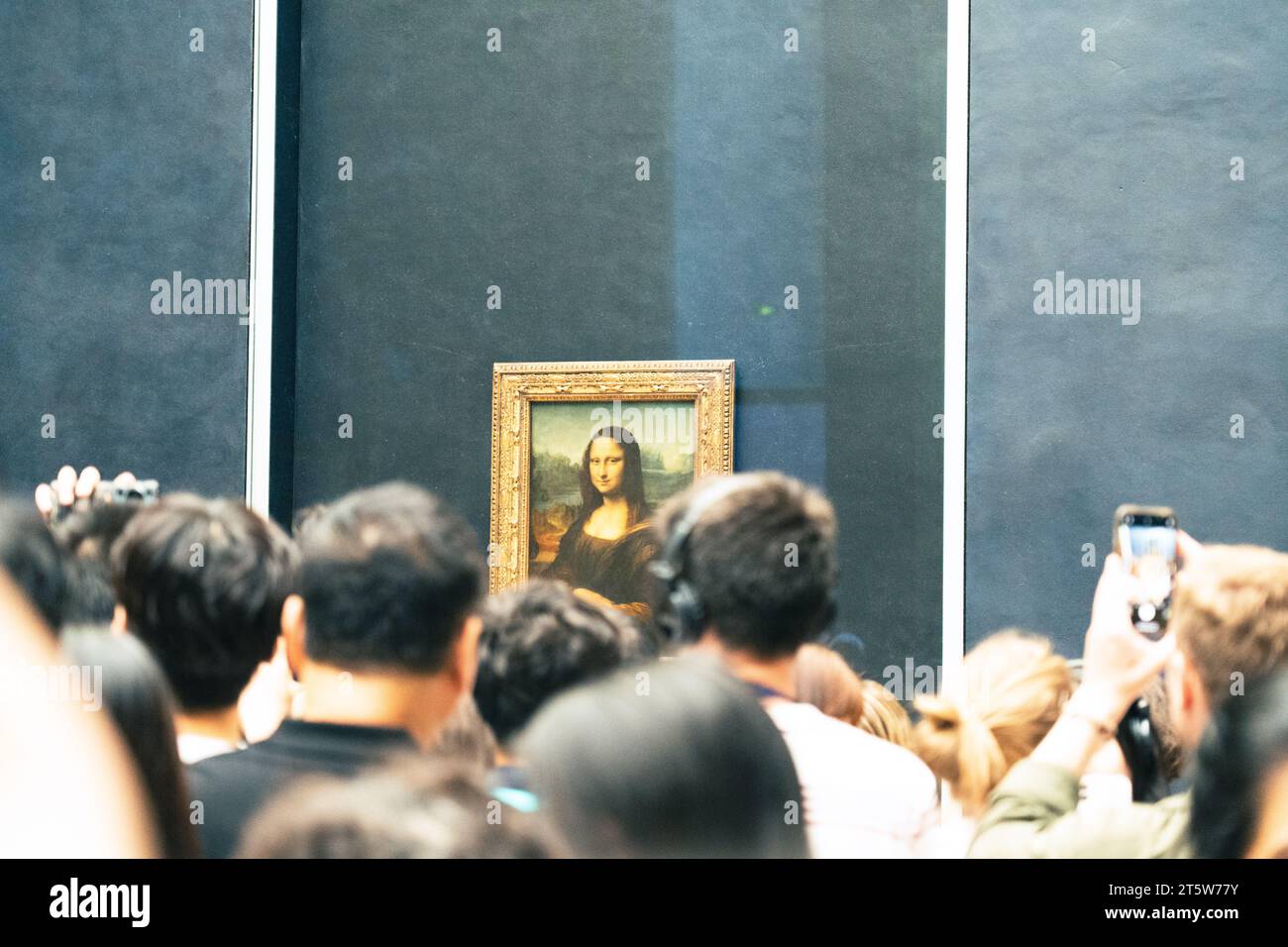 PARIS, FRANCE - Aug, 2023: Mona Lisa at the Louvre Museum. Paris, France Stock Photo