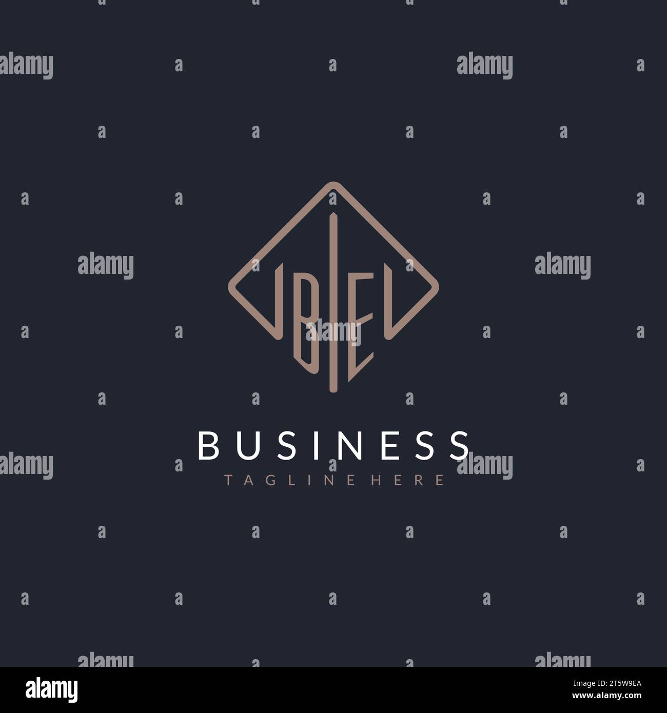 BE initial logo with curved rectangle style design ideas Stock Vector ...