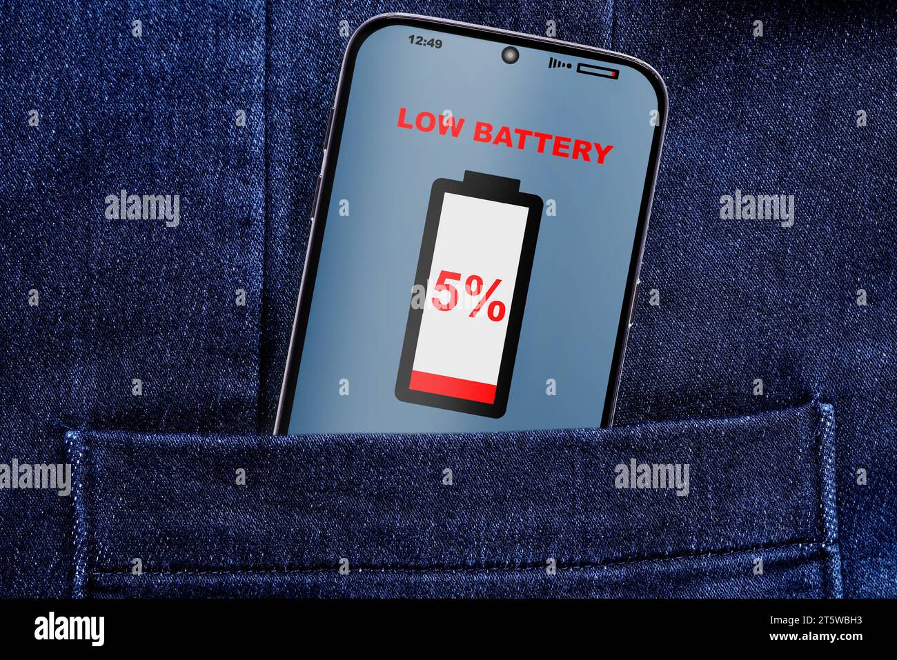 Low battery. Stock Photo