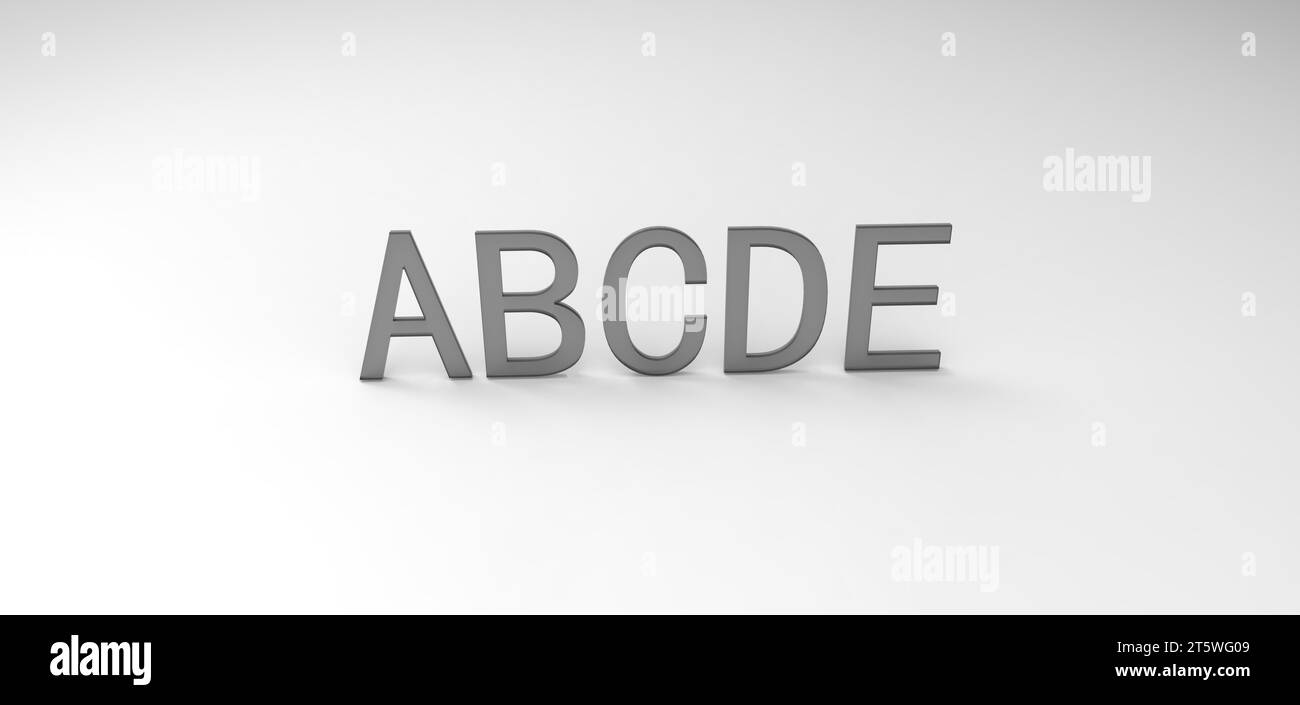 3D font in gray background, computer generated images Stock Photo - Alamy