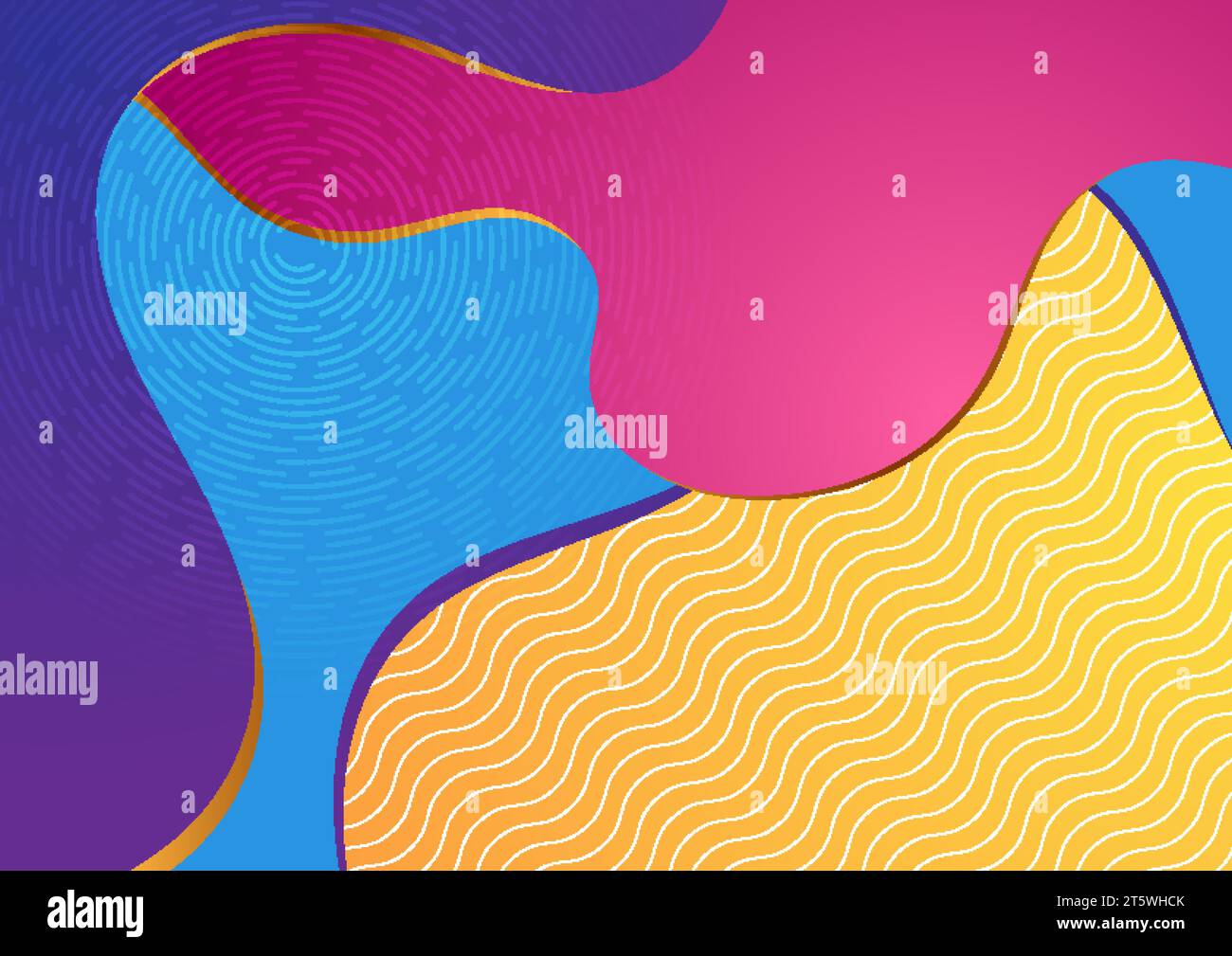 Minimal colorful waves abstract retro geometric background. Vector design Stock Vector