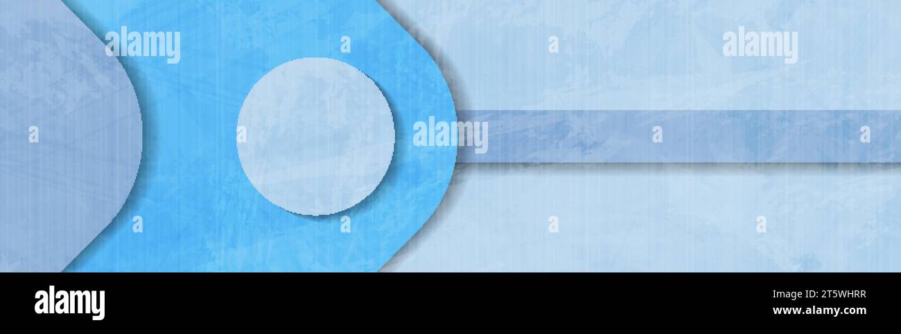 Blue minimal grunge abstract tech geometric background. Vector banner design Stock Vector