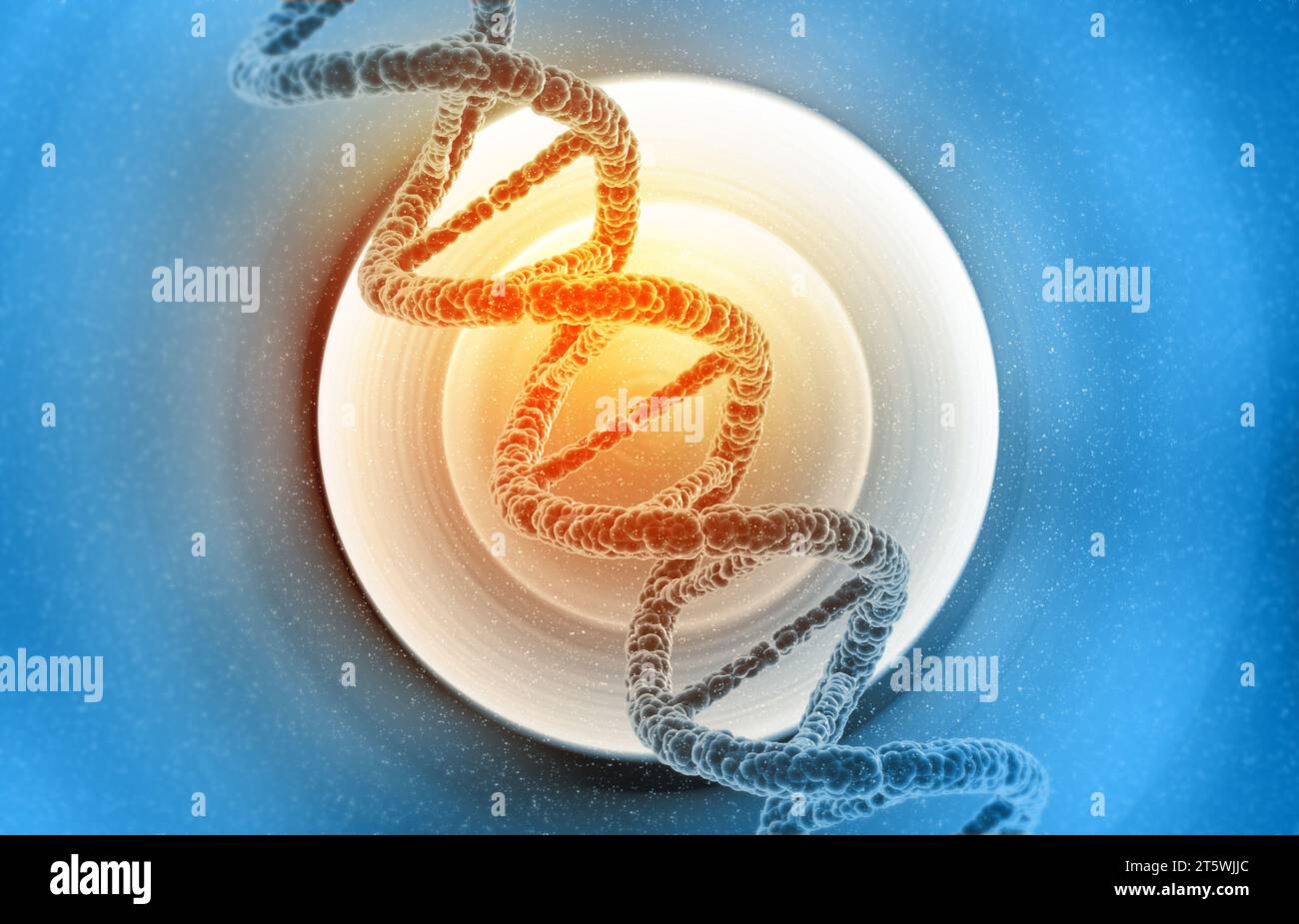 DNA molecules on the medical background. 3d illustration Stock Photo ...