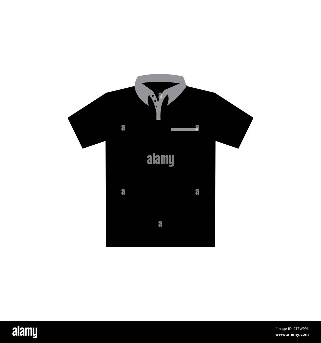 Shirt Black Template Blank Vector Combination Grey Stock Vector