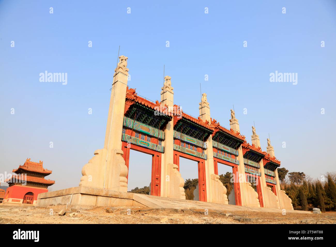 Ancient Chinese traditional architecture Stock Photo