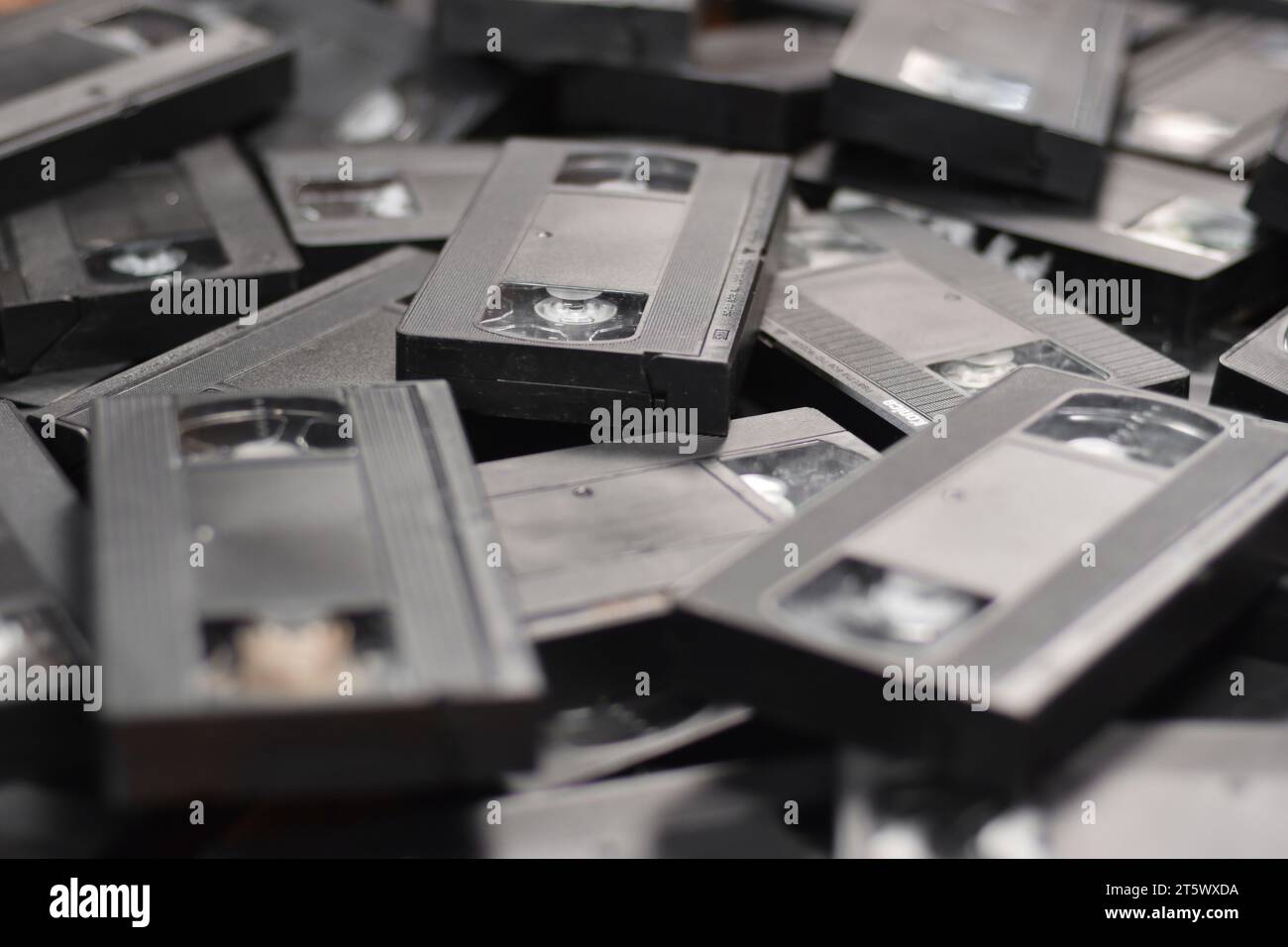 KYIV, UKRAINE 4 MAY, 2023 Video tape on colored background, VHS