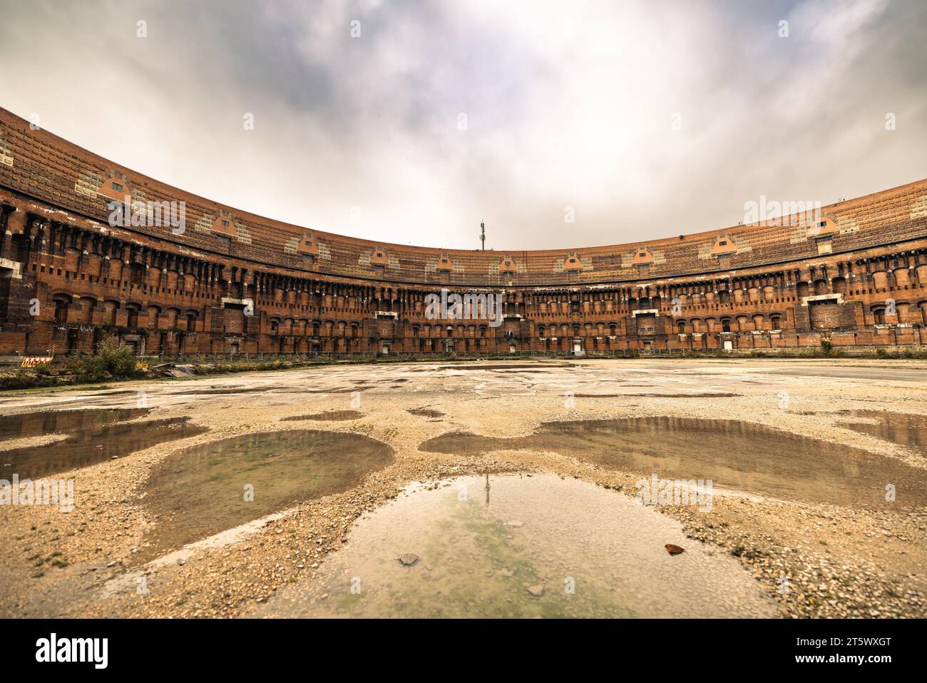 Congress Hall of the Nazi party in the third reich, at the city of Nuremberg. Inner courtyard of the Congress Hall. Biggest preserved national sociali Stock Photo