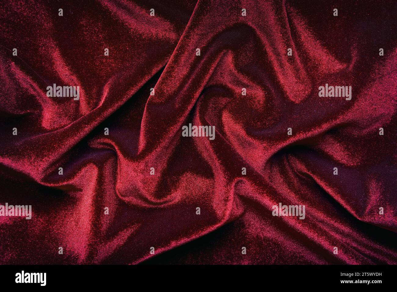 Burgundy velvet fabric as a background Stock Photo