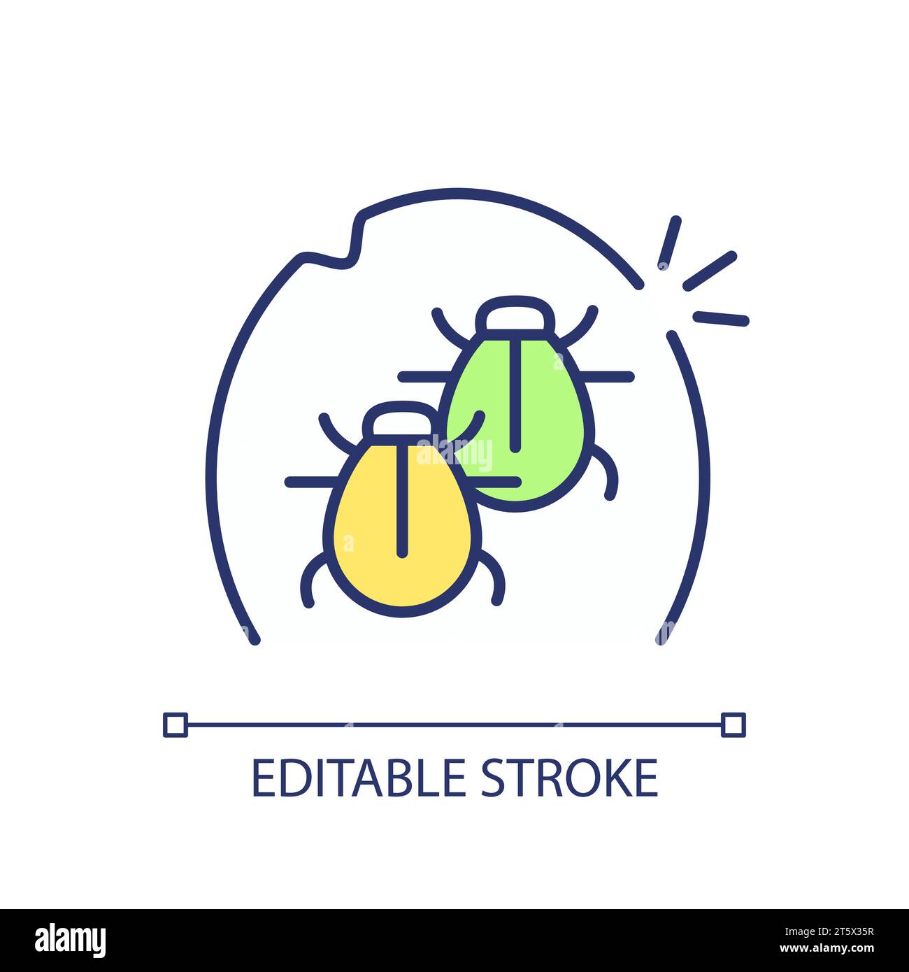 2D simple thin line action thresholds icon Stock Vector