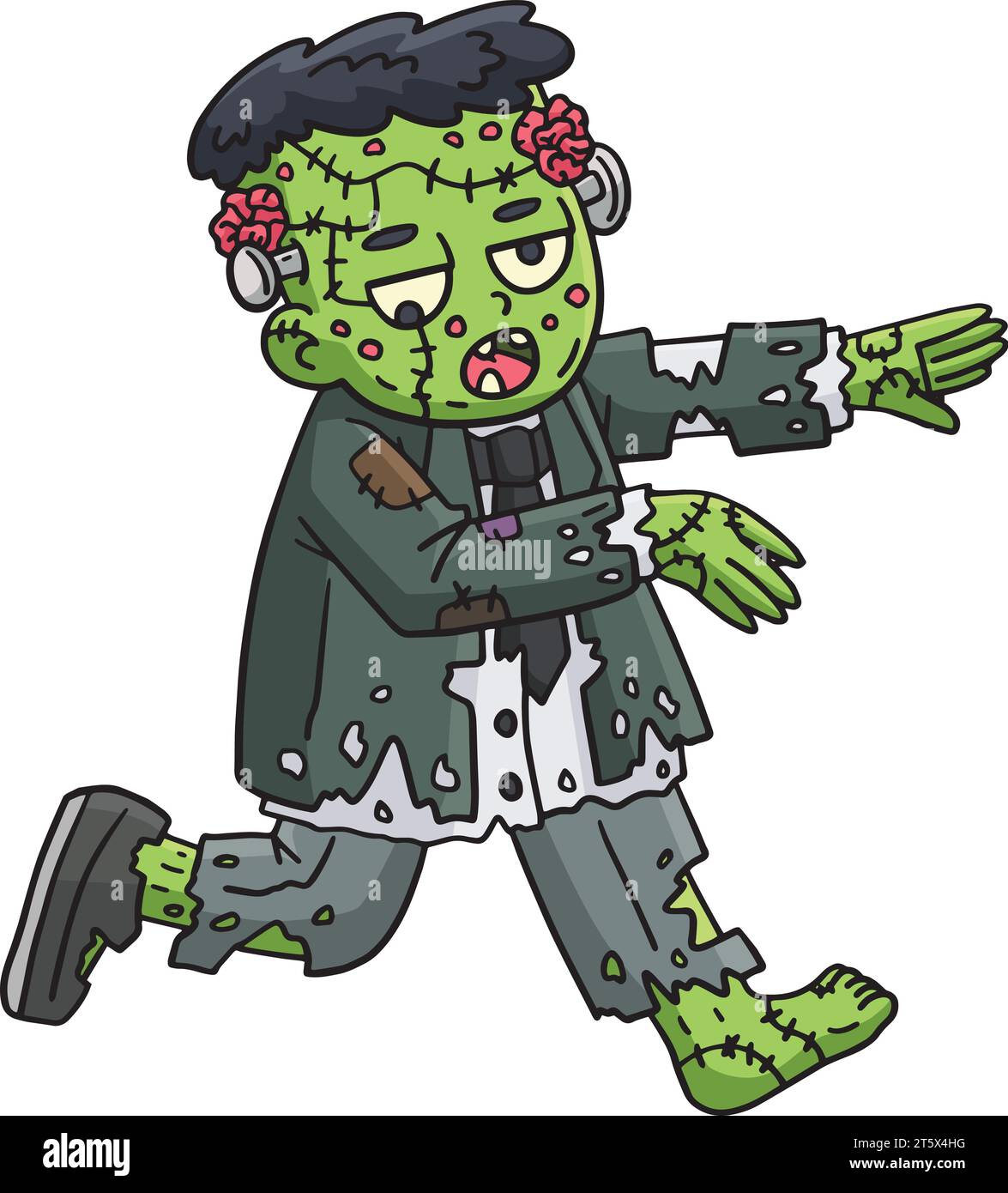 Zombie Frankenstein Cartoon Colored Clipart Stock Vector Image & Art ...
