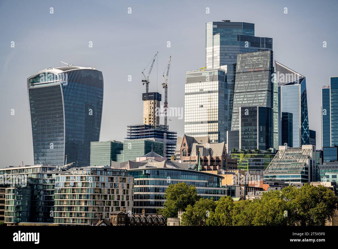 Iconic London Buildings, The Leadenhall building, The Fenchurch Building Stock Photo